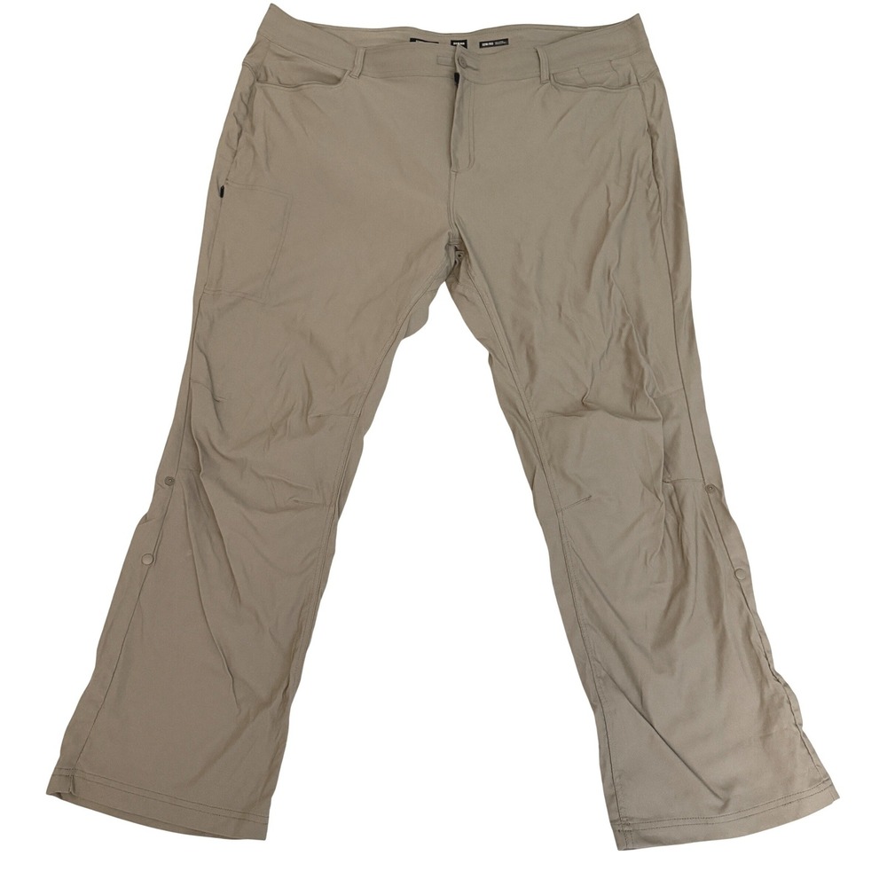 prAna Halle Straight Pants Womens 22W Tan Excellent Hiking Outdoor Stretch Zion